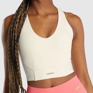 Gymshark x Whitney Crop Tank in Unbleached